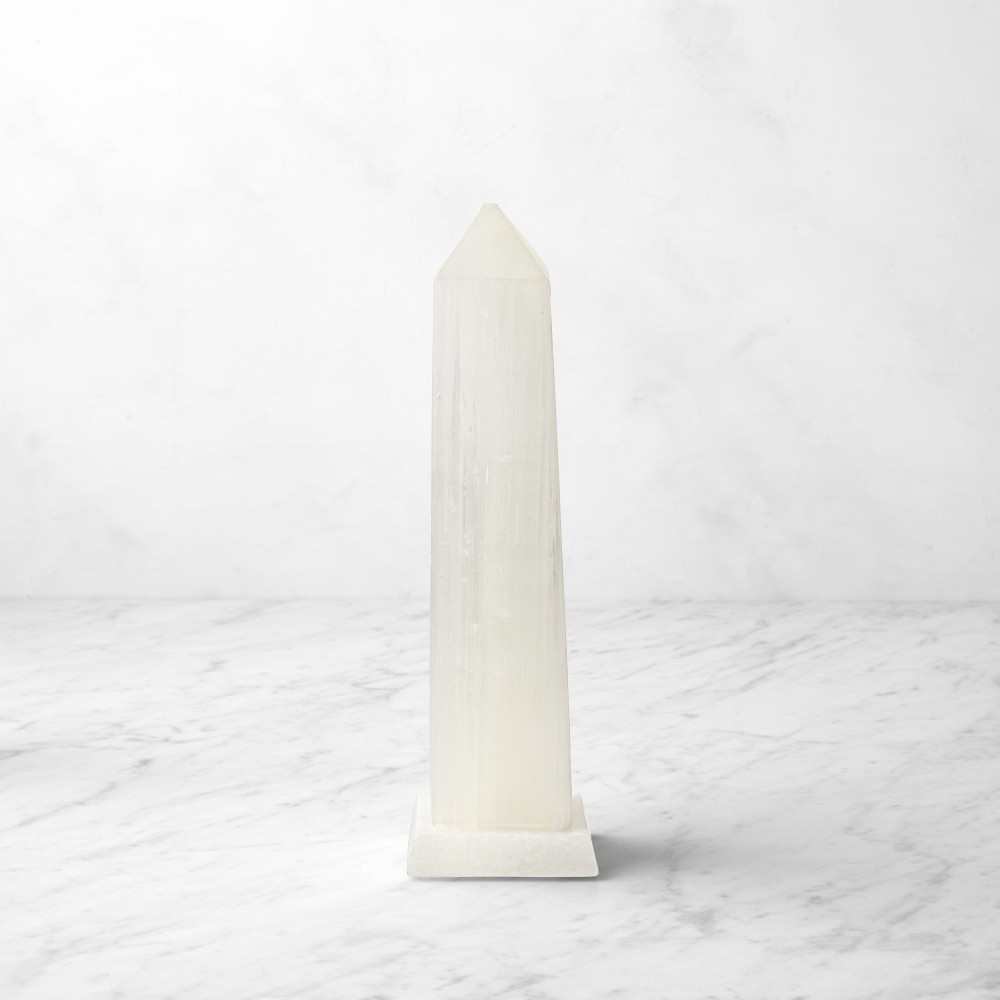 Selenite Obelisk Sculpture | Williams-Sonoma