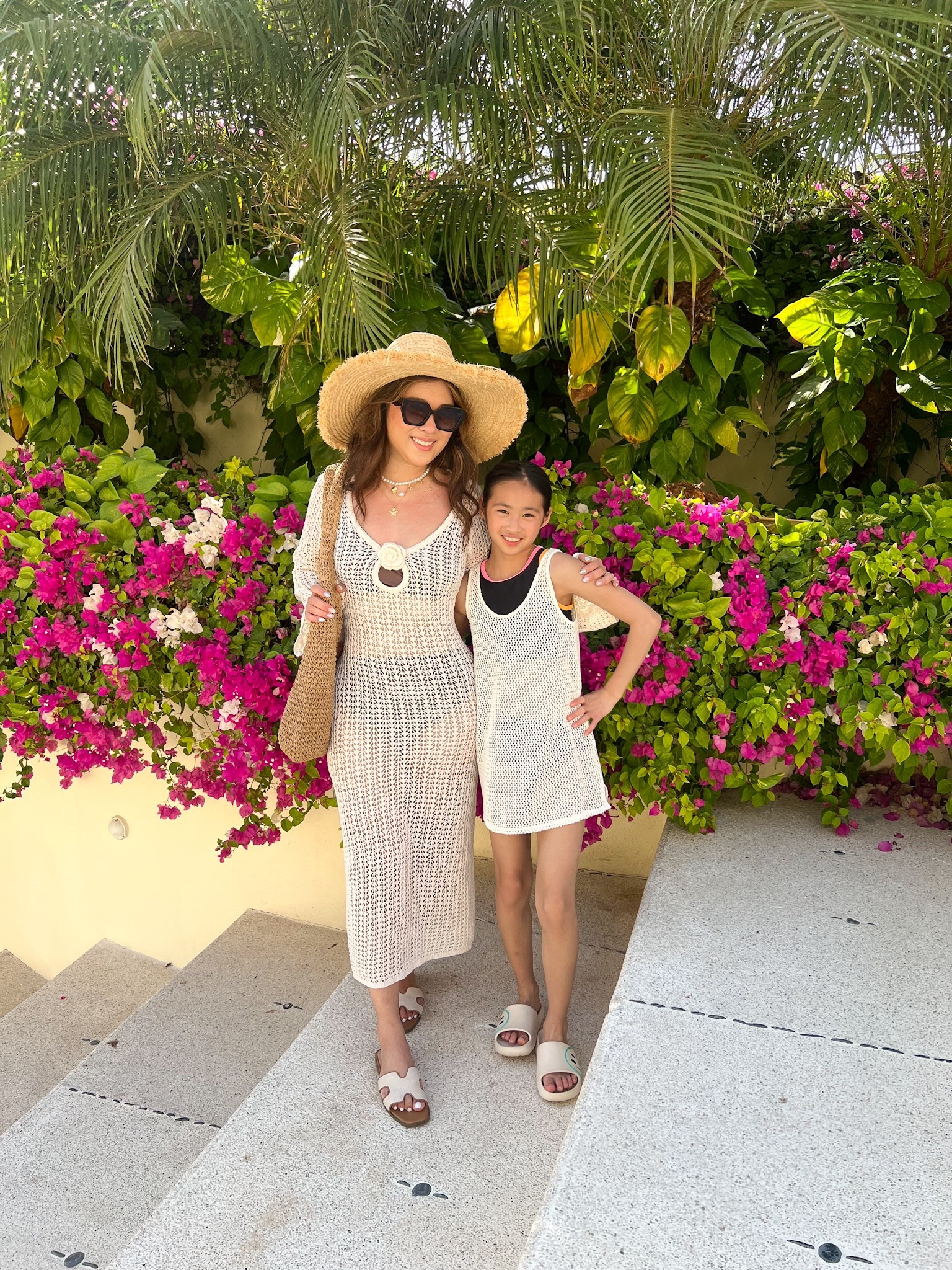 Mom and Tween Girl Swim/Beach/Pool Looks
Brown Swimsuit: Medium
Crochet Rosette Coverup: Small
