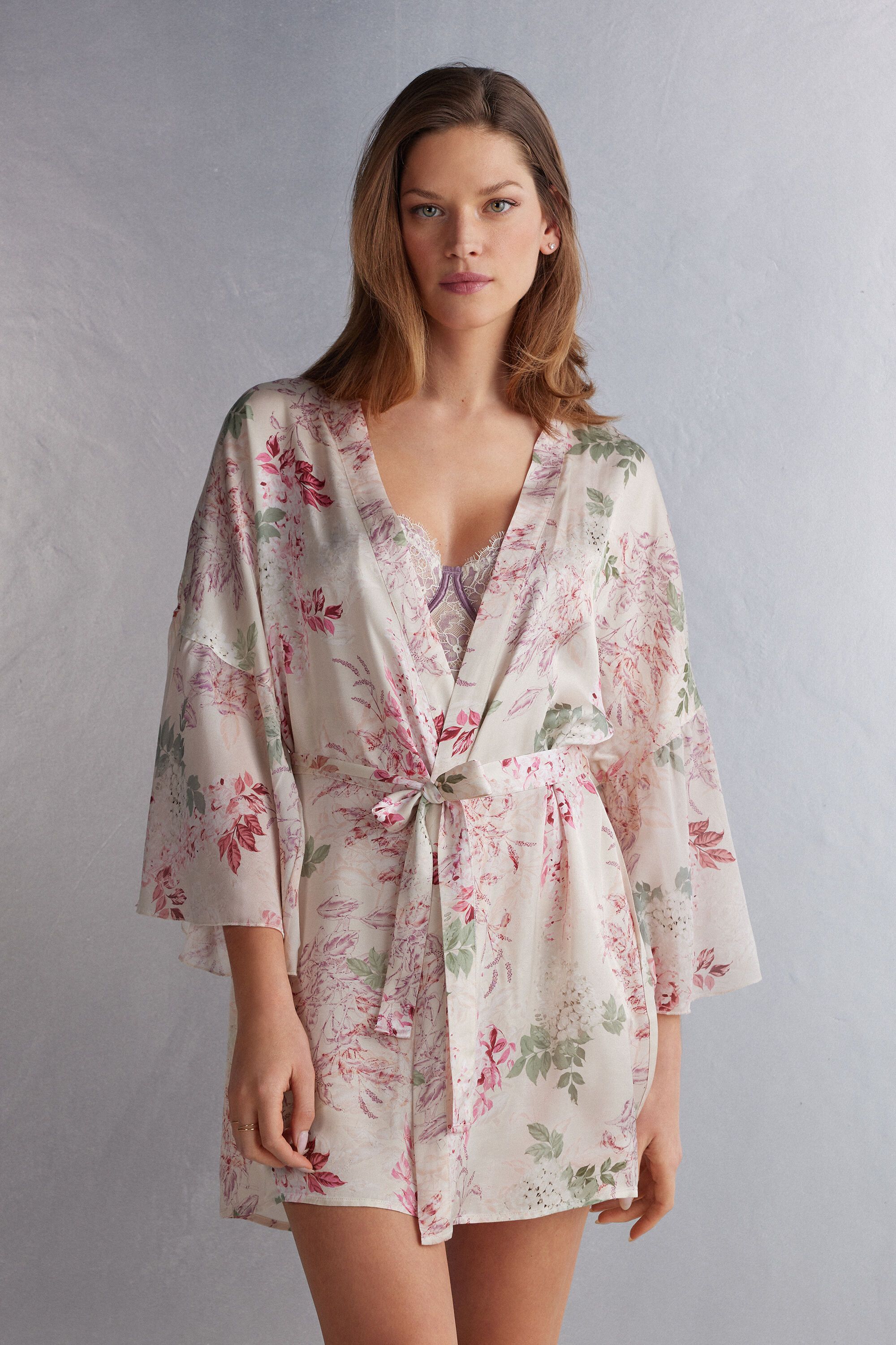 Secret Garden Satin Kimono | Intimissimi (US)