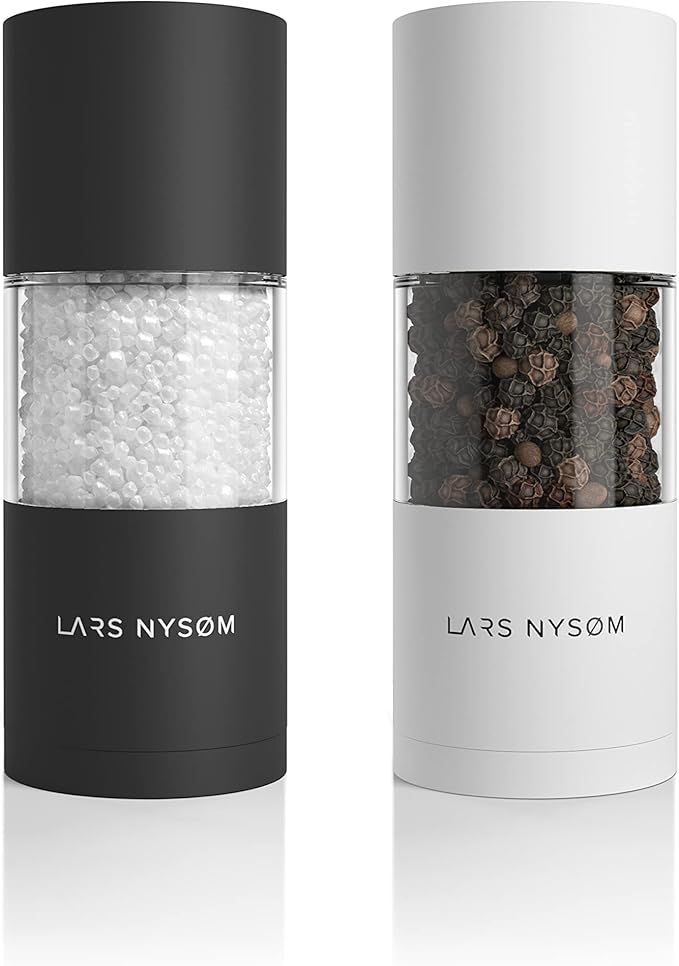 LARS NYSØM Salt and Pepper Grinder Set I Salt and Pepper Mills with Adjustable Ceramic Grinder 2... | Amazon (US)