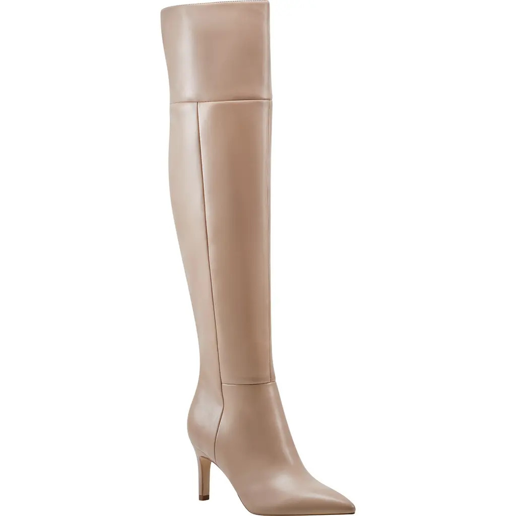 Marc Fisher LTD Genessa 2 Pointed Toe Over the Knee Boot in Medium Natural at Nordstrom Rack, Size 5.5 | Nordstrom Rack