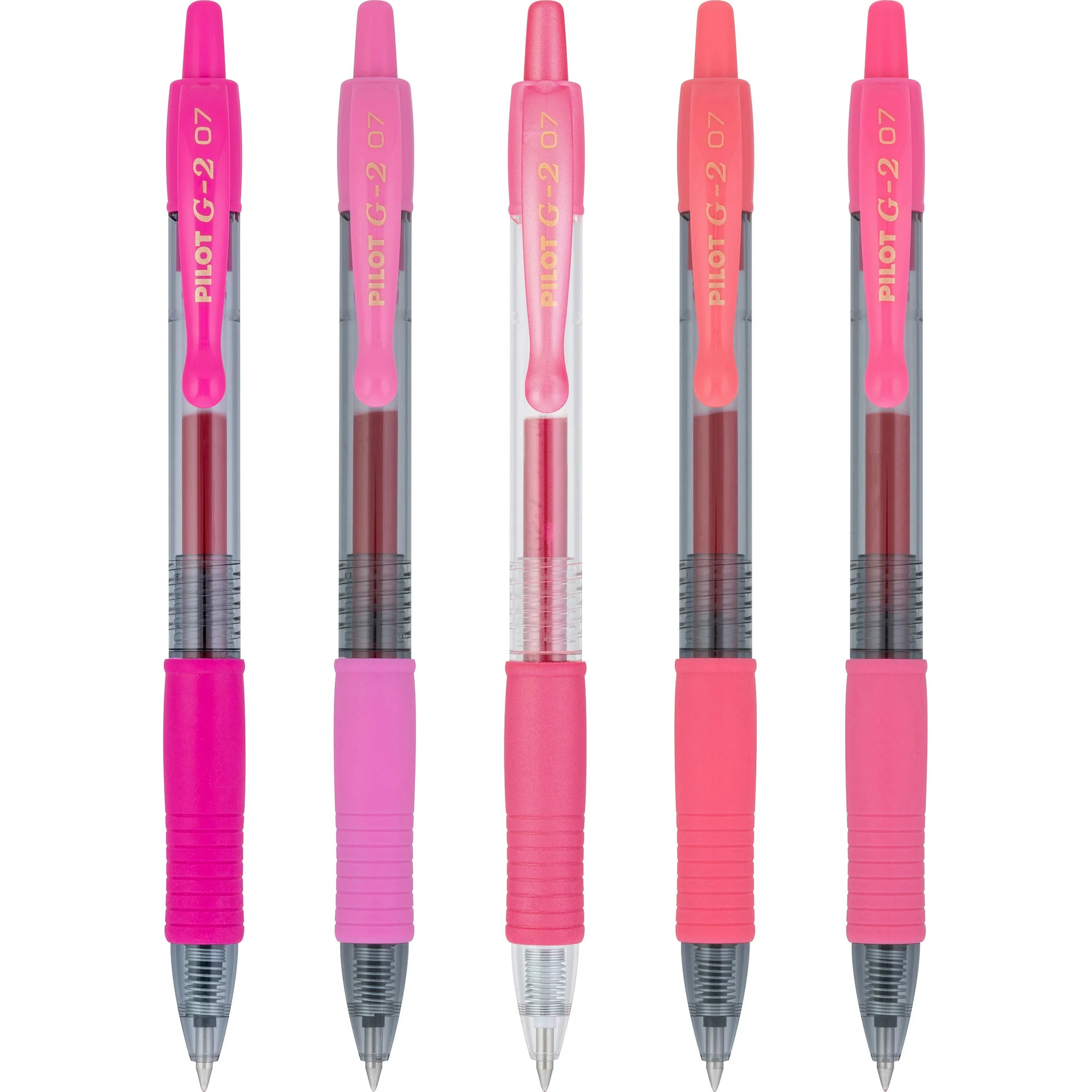 Pilot G2 Retractable Gel Pens, Pink Premium, 0.7mm Fine Point, Assorted Colors, 5 Count | Walmart (US)