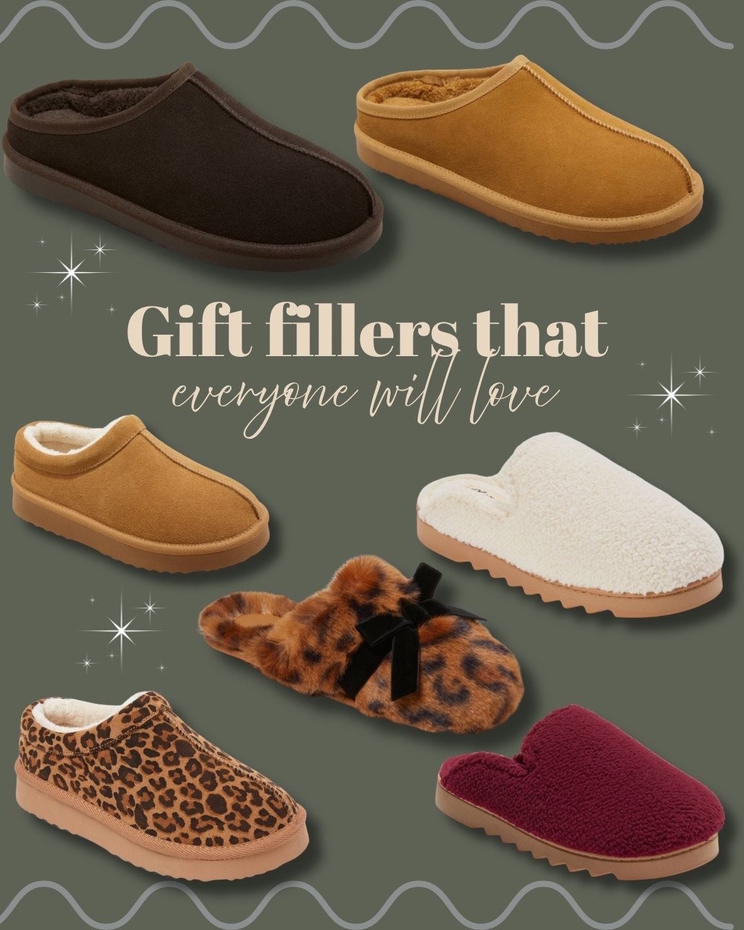 Don’t know what to get someone ? You can literally never go wrong with slippers 😍 Target has such cute slippers but I also added some from dearfoam that I love !! 

Gifts for her | gifts for him | gift ideas 

#LTKFindsUnder50 #LTKGiftGuide #LTKSaleAlert