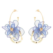 Lylah Hoop Earrings Blue | Mignonne Gavigan