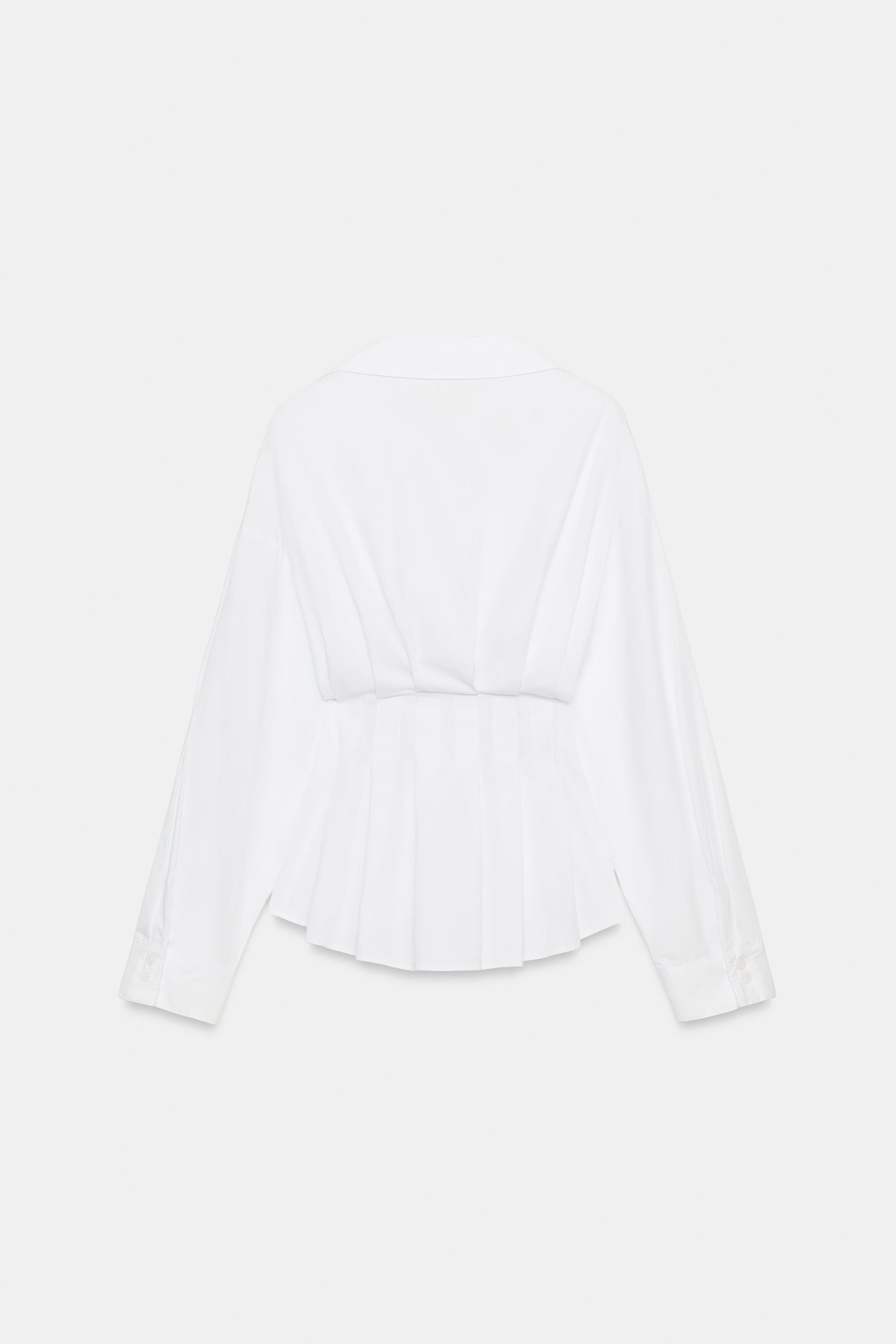 PLEATED POPLIN SHIRT | Zara US