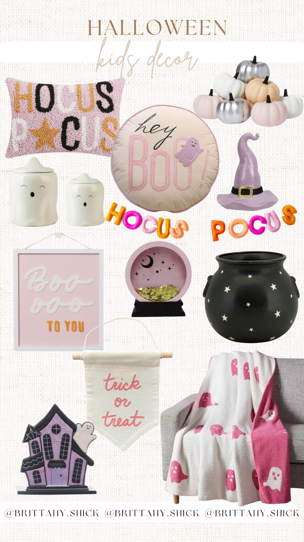 Halston’s Halloween Decor Bedroom Inspo - Kids Toddler Girls Playroom Hocus Pocus Boo to you trick or treat pink pastel viral cauldron ghost blanket canisters 

#LTKHoliday #LTKkids #LTKHalloween