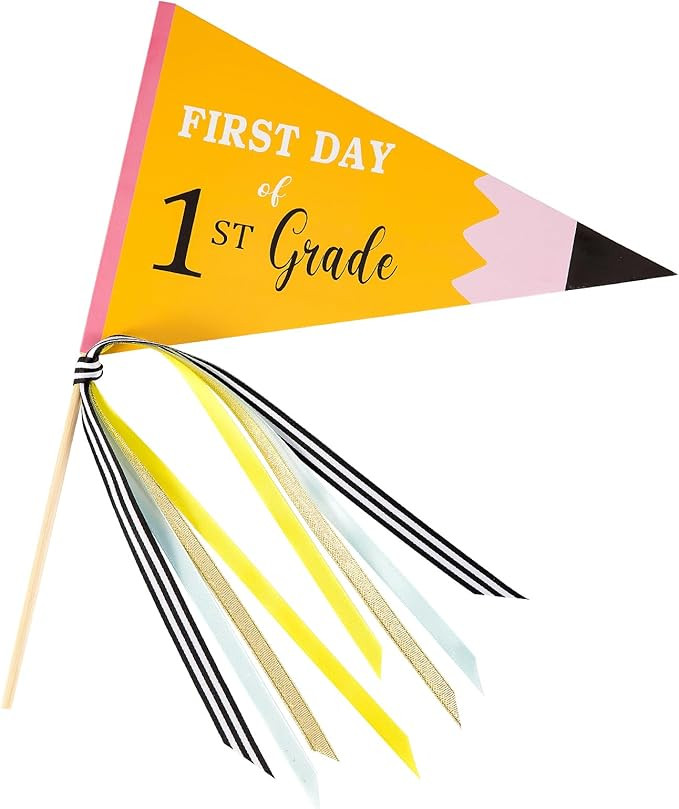 CINPIUK First Day of School Flag DIY 2024 Back to School Pennants, First Day of 1st Grade Flag wi... | Amazon (US)
