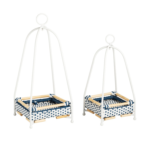 Woven Tray Lantern | Mud Pie