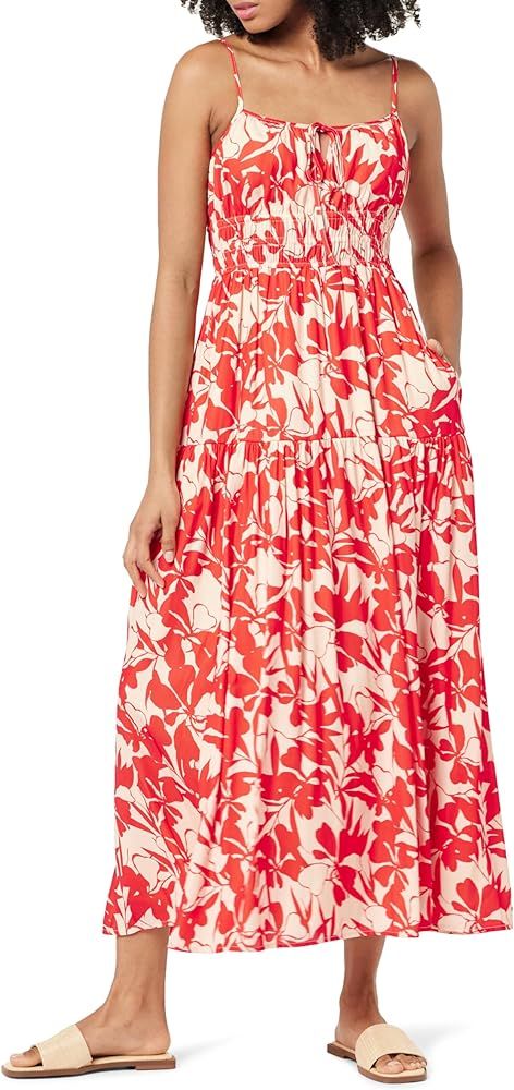 The Drop Women's Tavia Tie-Front Tiered Maxi Dress | Amazon (US)