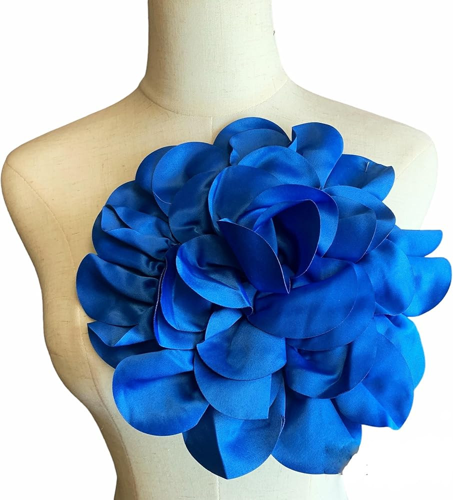Heyiwell Large Satin Fabric flower for Brooch Pin Wedding Party Dance Dress Suit Clothes Head Hai... | Amazon (US)