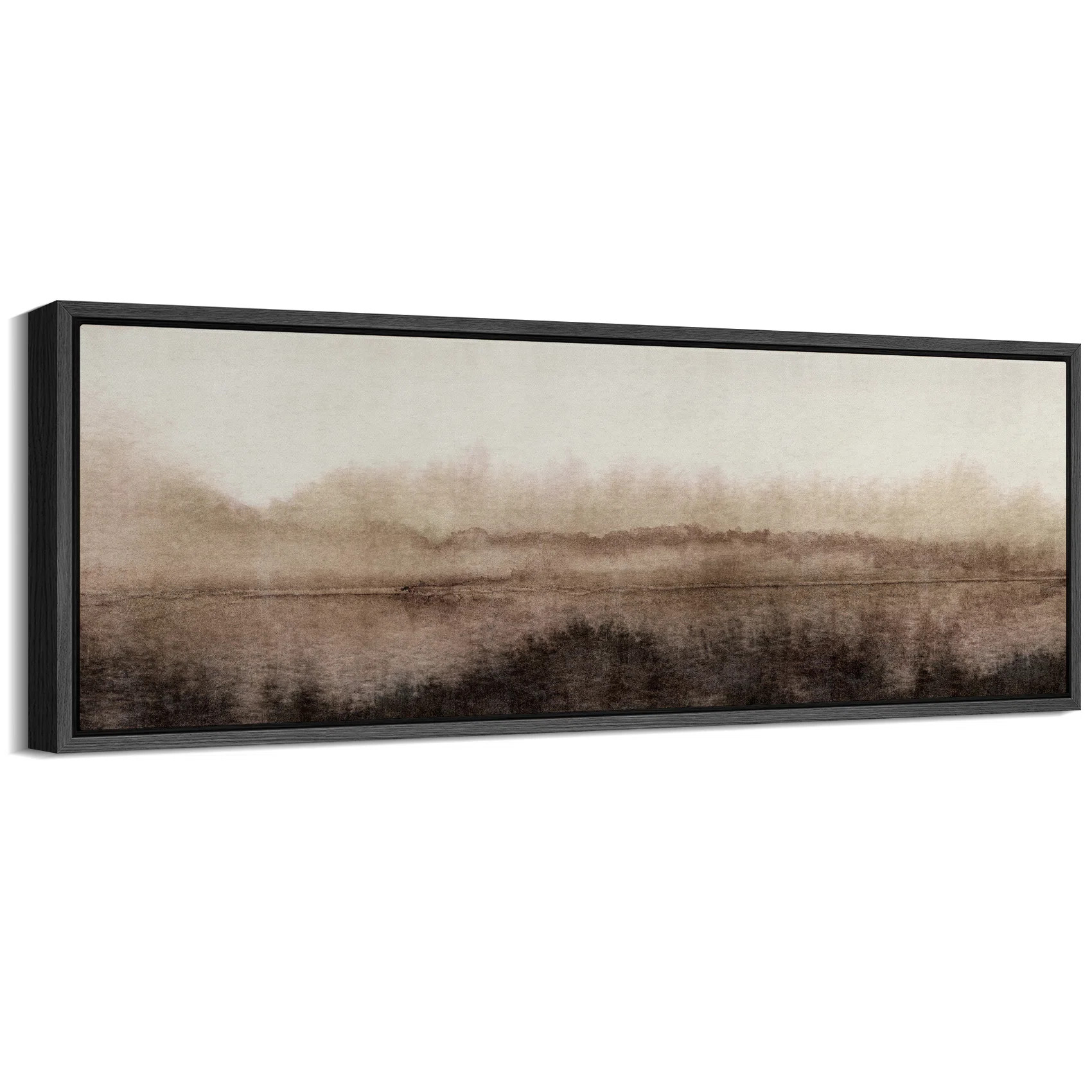 Serene Misty Landscape in Soft Browns Modern Art | Wayfair North America