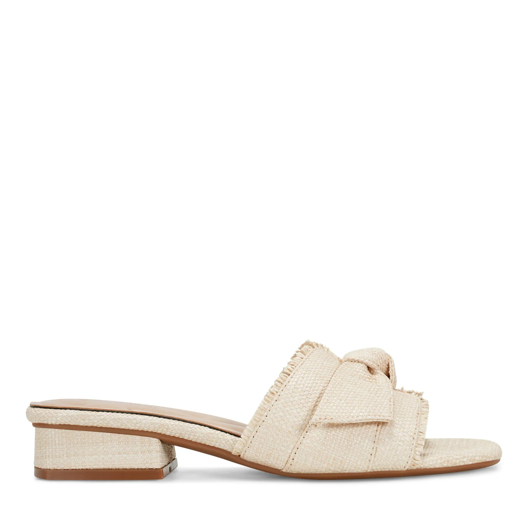 Women's Girly Bow Slide Sandals - Natural Raffia | Easy Spirit | Easy Spirit