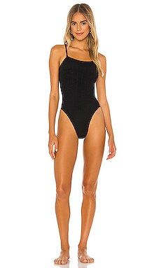 Hunza G Maria Nile One Piece in Black from Revolve.com | Revolve Clothing (Global)