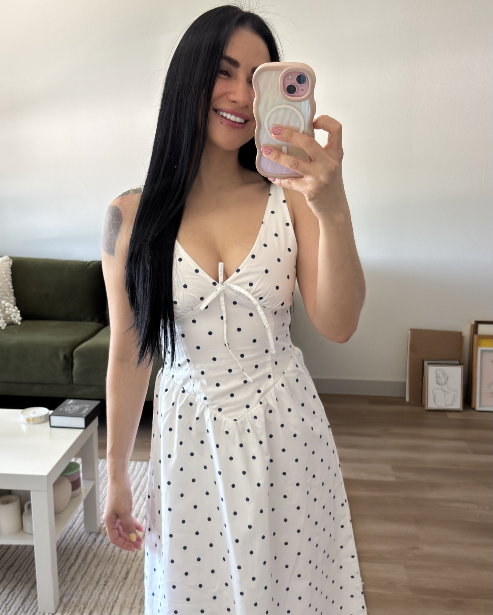 White polka dot dress • Spring dress • Polka dot midi dress • Feminine style • Classic outfit • Teacher outfit • Modest look • Easy everyday style • XS sizing • 🤍✨

#LTKU #LTKootd #LTKPetite