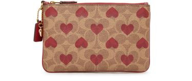 Small Wristlet in Heart Print Signature Canvas - COACH | 24S (APAC/EU)