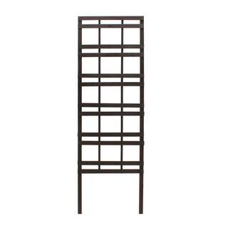 Outdoor Essentials Haven 72 in. Black Grid Trellis 427541 - The Home Depot | The Home Depot