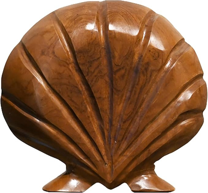 Seashell Teak Sculpture Home Décor Seashell Teak Sculpture for Shelf Good Gifts for Decoration,7... | Amazon (US)