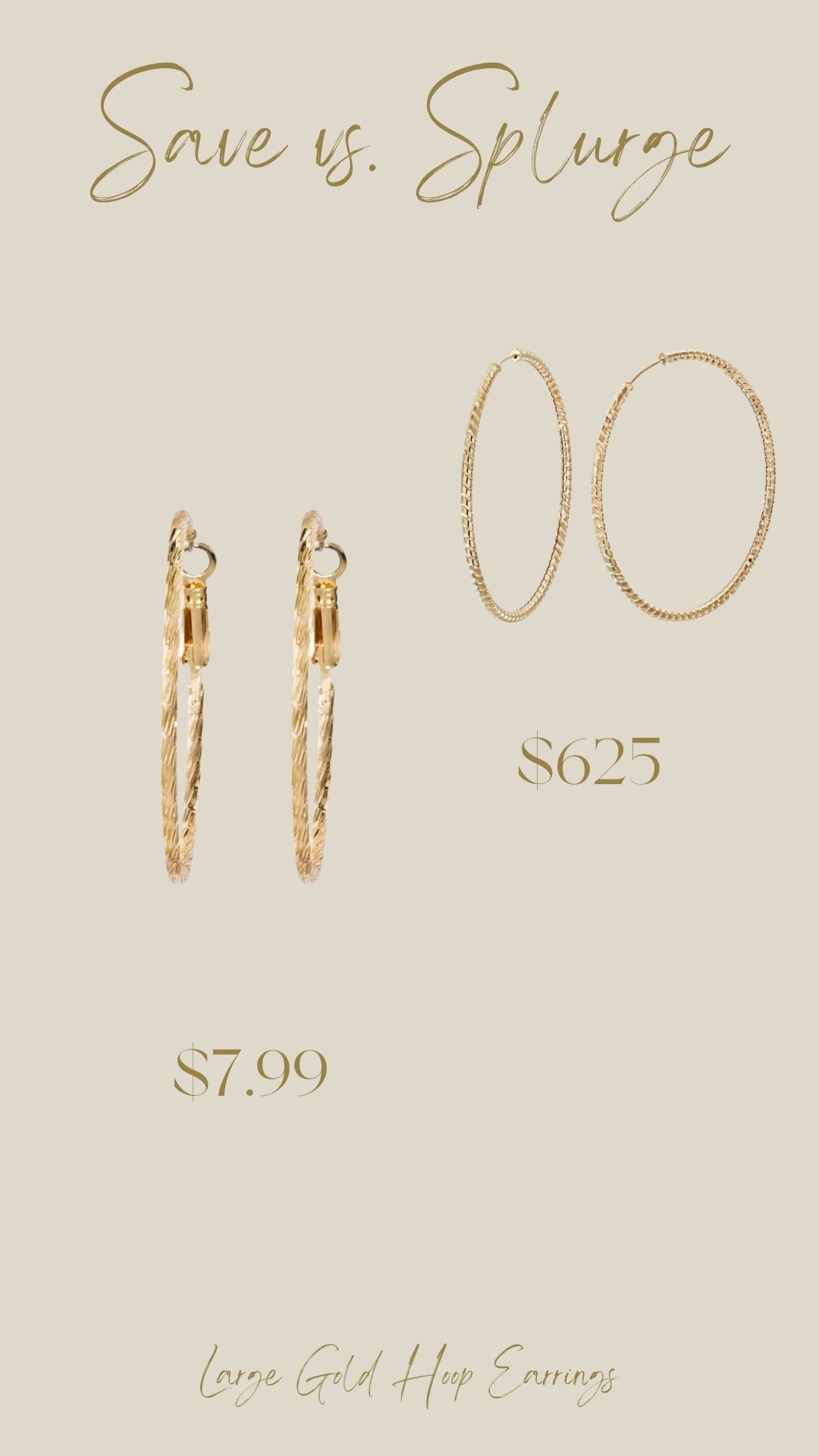You can purchase these large rope gold earrings from Bony Levy for $625 orrr these from Target for $7.99.

#LTKSeasonal