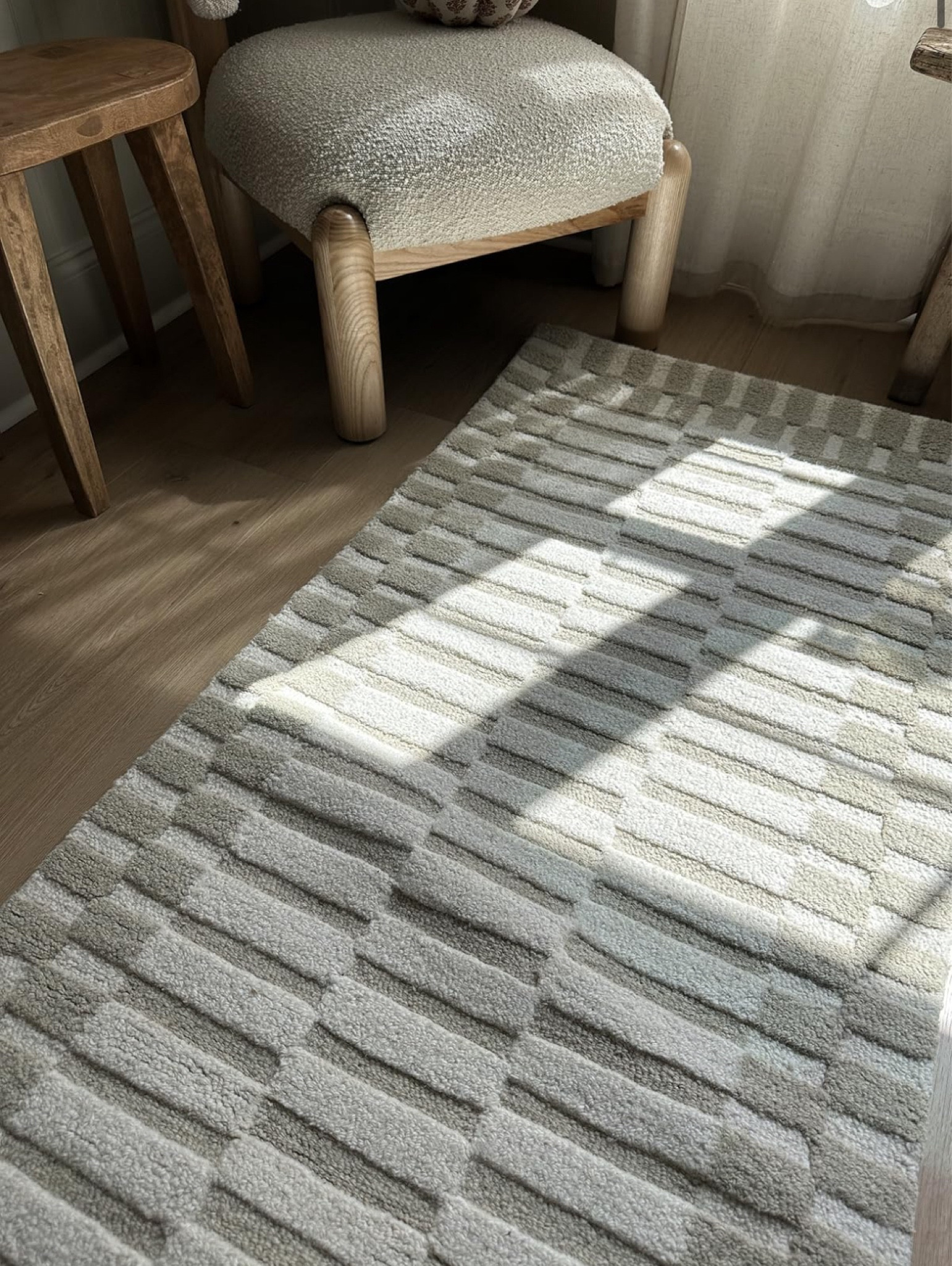 Wool pattern runner! Neutral rug runner area rug living room rug runners neutral