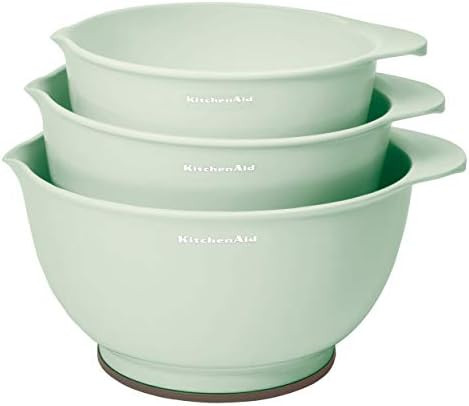 KitchenAid Classic Mixing Bowls, Set of 3, Pistachio | Amazon (US)