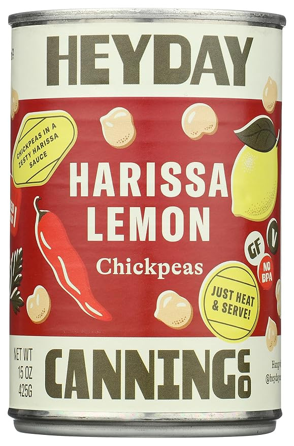 Heyday Canning Co Harissa Lemon Chickpeas, 15 OZ | Amazon (US)