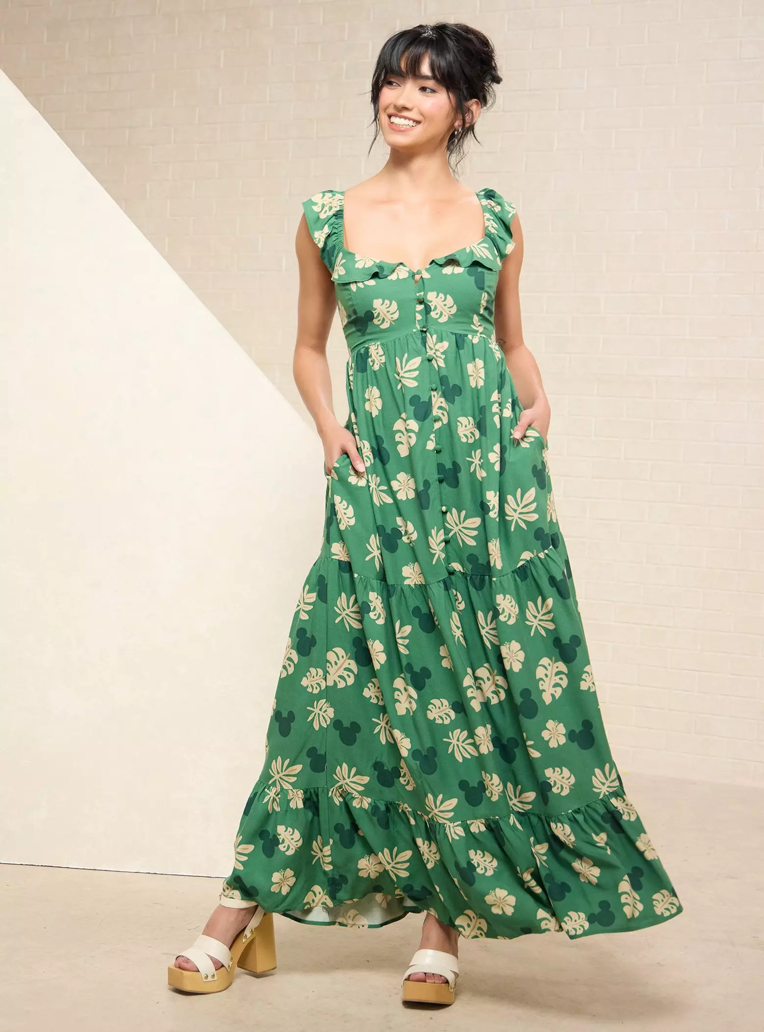 Disney Mickey Mouse Tropical Allover Print Maxi Dress - BoxLunch Exclusive | BoxLunch | BoxLunch