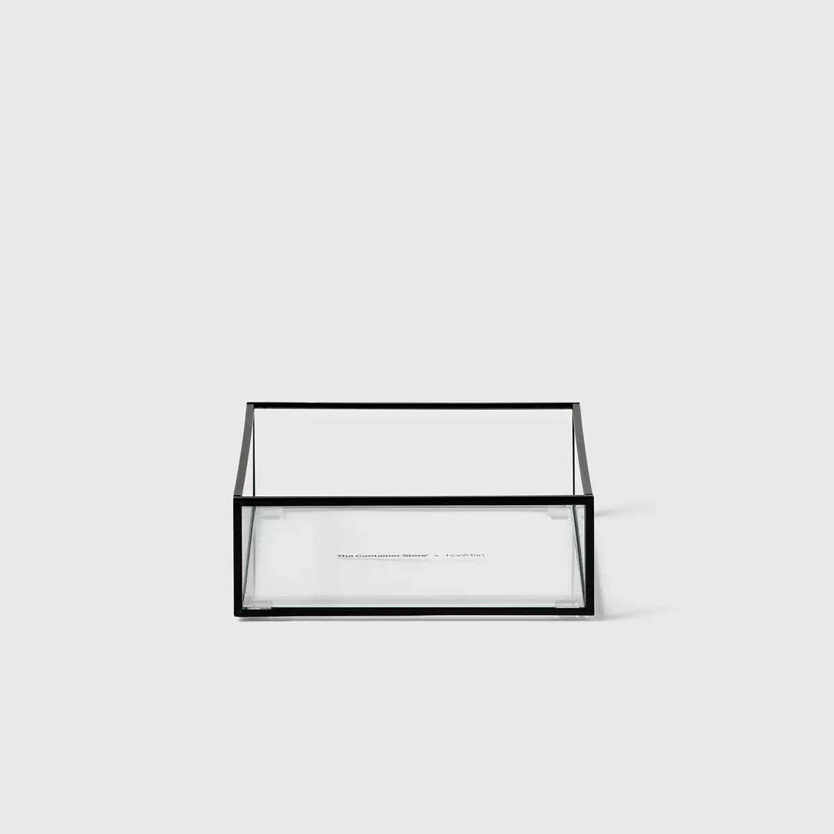 Marie Kondo Medium Serenity Countertop Glass Stacking Tray Ink Black | The Container Store