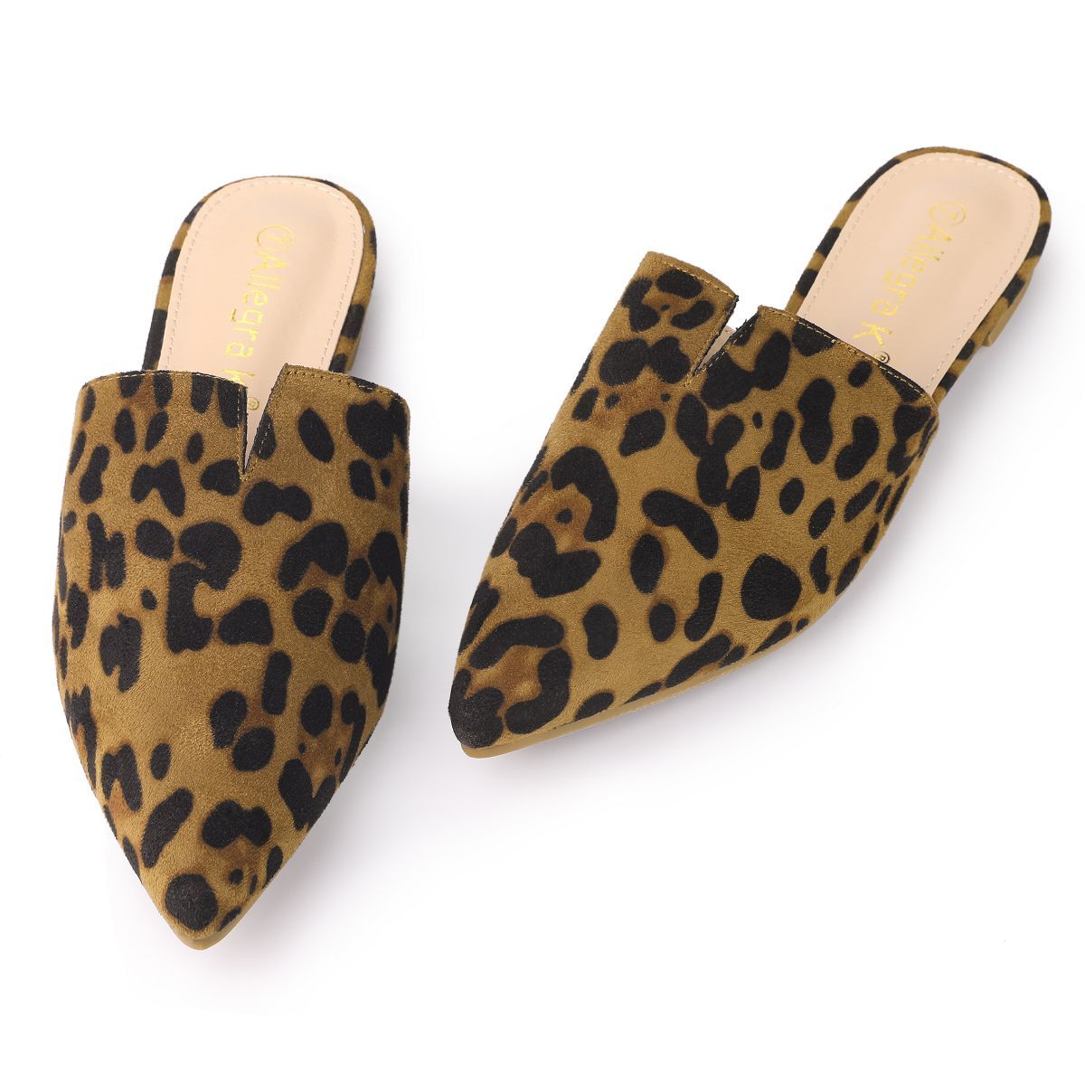 Allegra K Women's Pointed Toe Loafers V Shape Flat Slides Mules | Target