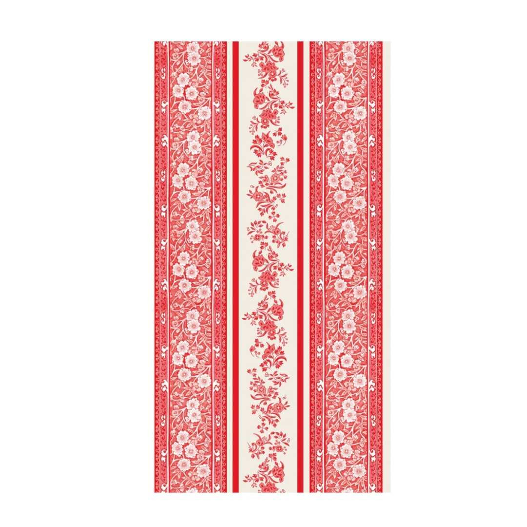 Red Burleigh Stripe Guest Towels/16pk | Sophistiplate