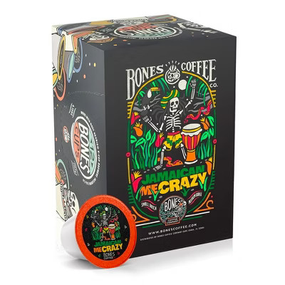 Bones Coffee Jamaican Me Crazy Vanilla Caramel Coconut Flavor 12ct Single-Serve Bones Cups Coffee Pods Compatible with Keurig Coffee Maker | Target
