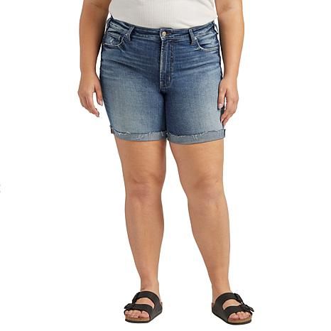 Silver Jeans Co. Plus Size Sure Thing High Rise Long Short - 20850343 | HSN | HSN
