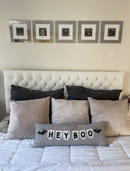 HEY BOO 🦇 Halloween bedroom decor // Halloween throw pillow // master bedroom decor // amazon decor // Target home 

#LTKHalloween #LTKhome #LTKSeasonal