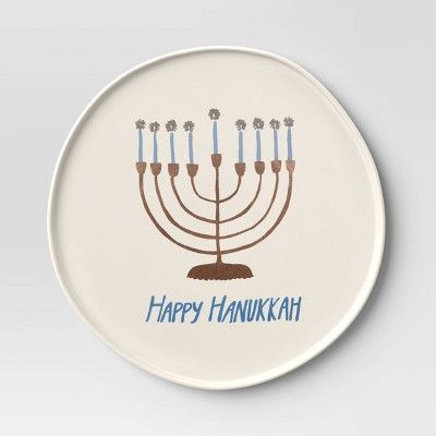 Happy Hanukkah Menorah Platter Ivory - Threshold™ | Target