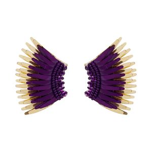 Mini Madeline Earrings Purple Gold | Mignonne Gavigan