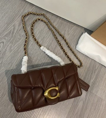 Coach Tabby Shoulder Bag 20 Pillow Quilting Nappa Leather Brass Maple CP149 NWT | eBay US