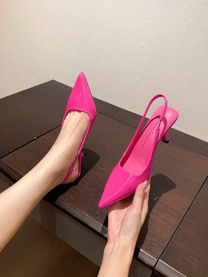 Fashionable Comfortable Pointed Toe Low Vamp Hollow High-Heel Shoes For Women | SHEIN