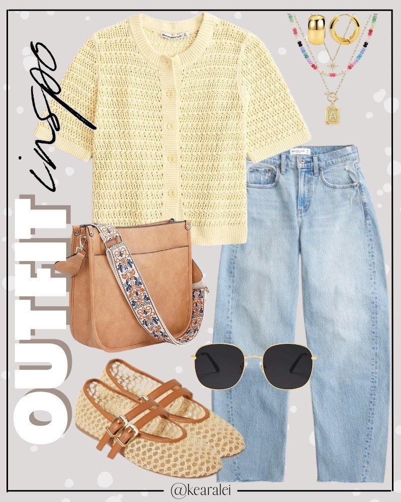 Spring outfits butter yellow crochet short sleeve sweater cardigan Abercrombie and fitch outfit Free People inspired outfit looks for less Amazon fashion affordable outfits yellow fuzzy short sleeve sweater knit vest cardigan shirt knit top with wide leg light wash barrel jeans barrel leg denim woven leather Mary Jane buckle flats target shoes tan cognac leather crossbody purse bag with woven strap boho outfit casual mom outfit momiform business casual teacher outfit teaching workwear office work wear outfits || #freepeople #boho #amazon #abercrombie #target #fashion #spring #teacher
.
.
deals sales sale alert Amazon fashion, teacher outfits, business casual, casual outfits, neutrals, street style, Midi skirt, Maxi Dress, Swimsuit, Bikini, Travel, skinny Jeans, Puffer Jackets, Concert Outfits, Cocktail Dresses, Sweater dress, Sweaters, cardigans Fleece Pullovers, hoodies, button-downs, Oversized Sweatshirts, Jeans, High Waisted Leggings, dresses, joggers, fall Fashion, winter fashion, leather jacket, Sherpa jackets, Deals, shacket, Plaid Shirt Jackets, apple watch bands, lounge set, Date Night Outfits, Vacation outfits, Mom jeans, shorts, sunglasses, Disney outfits, Romper, jumpsuit, Airport outfits, biker shorts, Weekender bag, plus size fashion, Stanley cup tumbler, boots booties tall over the knee, ankle boots, Chelsea boots, combat boots, pointed toe, chunky sole, heel, high heels, mules, clogs, sneakers, slip on shoes, Nike, adidas, vans, dr. marten’s, ugg slippers, golden goose, sandals, high heels, loafers, Birkenstocks, Steve Madden Target, Abercrombie and fitch, Nordstrom


#LTKootd #LTKSaleAlert #LTKSeasonal