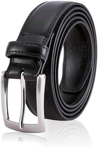 MILORDE Men's Genuine Leather Dress Belt, Handmade, 100% Cow Leather, Fashion & Classic Designs f... | Amazon (US)
