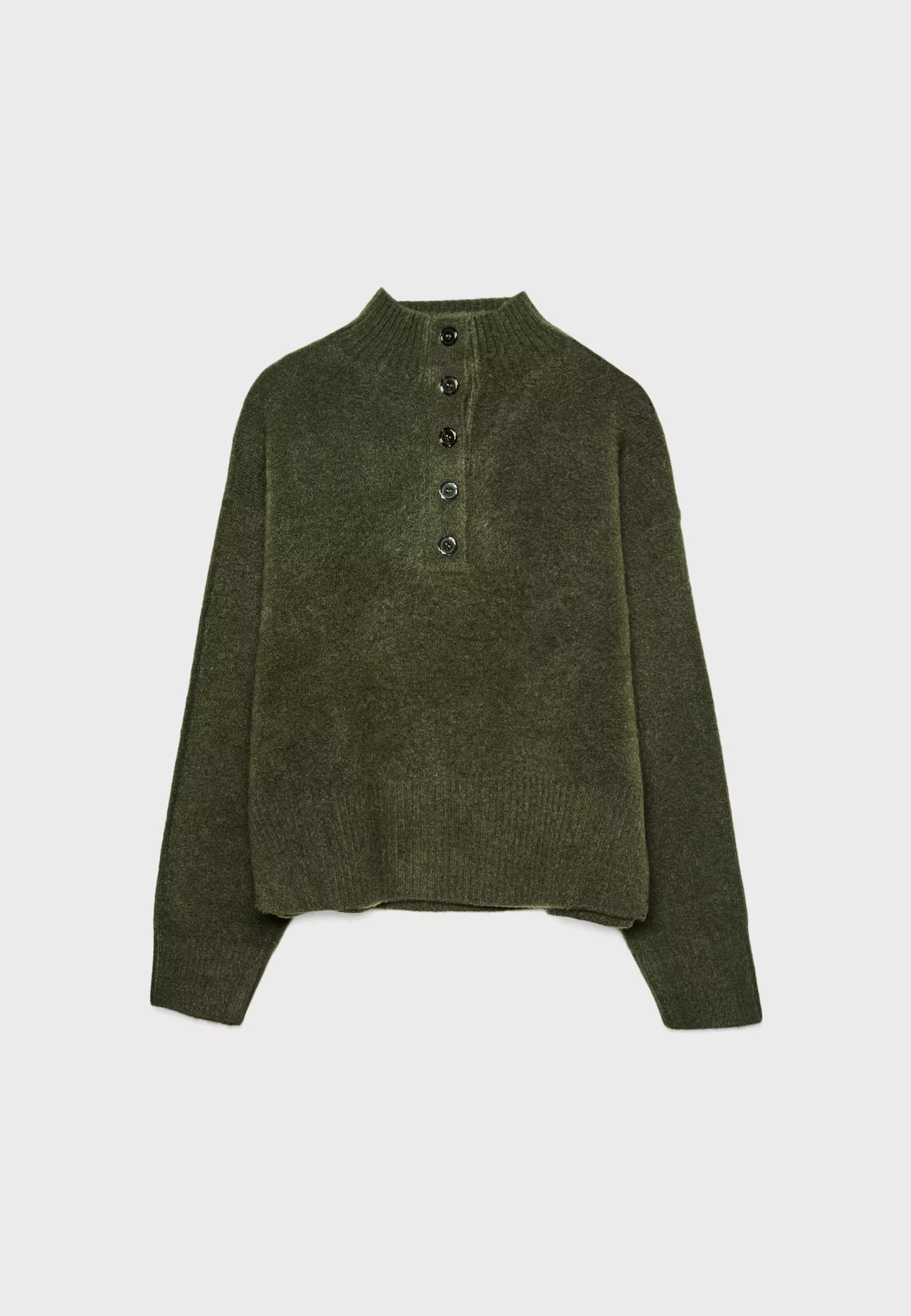 Gebreide trui met knopen - Knitwear voor dames | Stradivarius Netherlands | Stradivarius (NL)