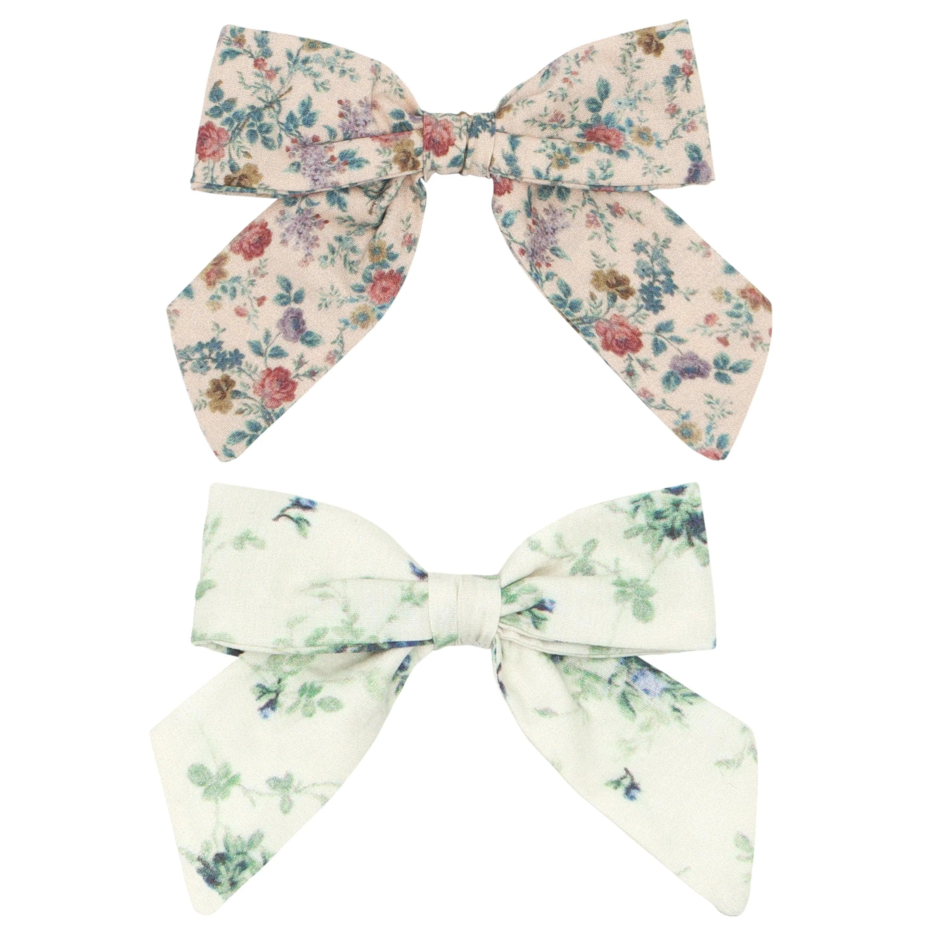 primrose and classic fleur small bow set | minnow