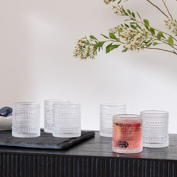 Jupiter Beaded Short Drinking Glasses (Set of 6) | West Elm (US)