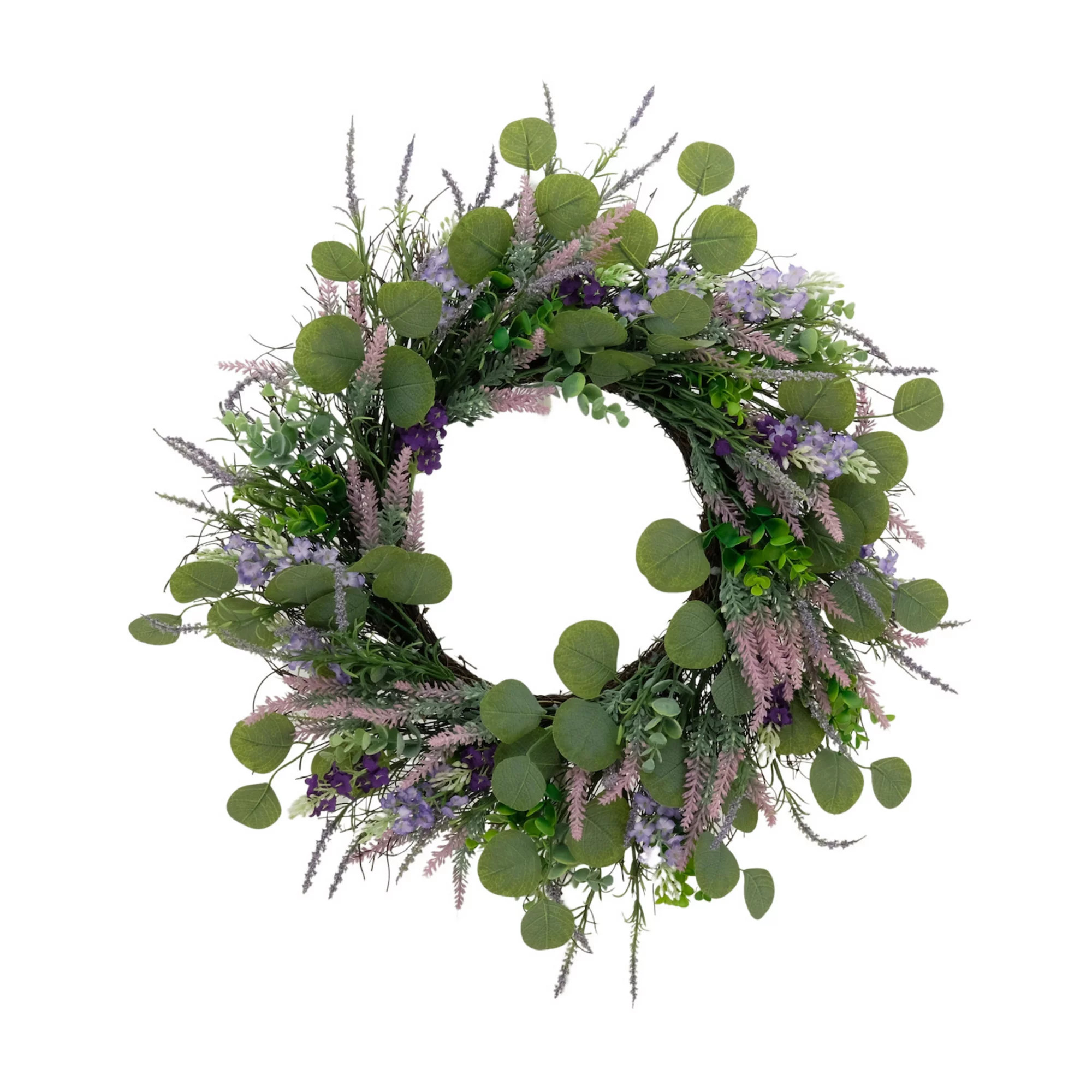 Purple Artificial Mixed Botanical Wreath | Kohl's