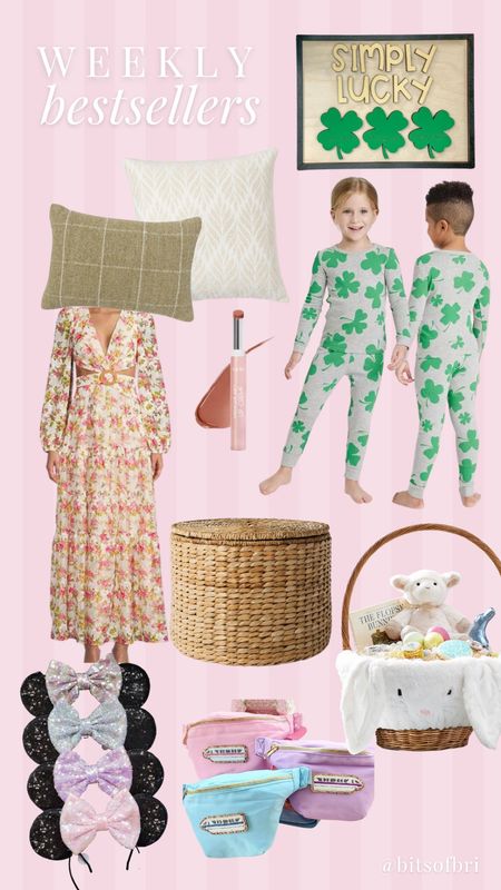 Bits of Bri Brianna K Weekly Bestsellers | kids St Patrick’s day pajamas, Easter dresses, Easter baskets, spring Disney outfits, spring home decor 

#LTKFind #LTKhome #LTKkids