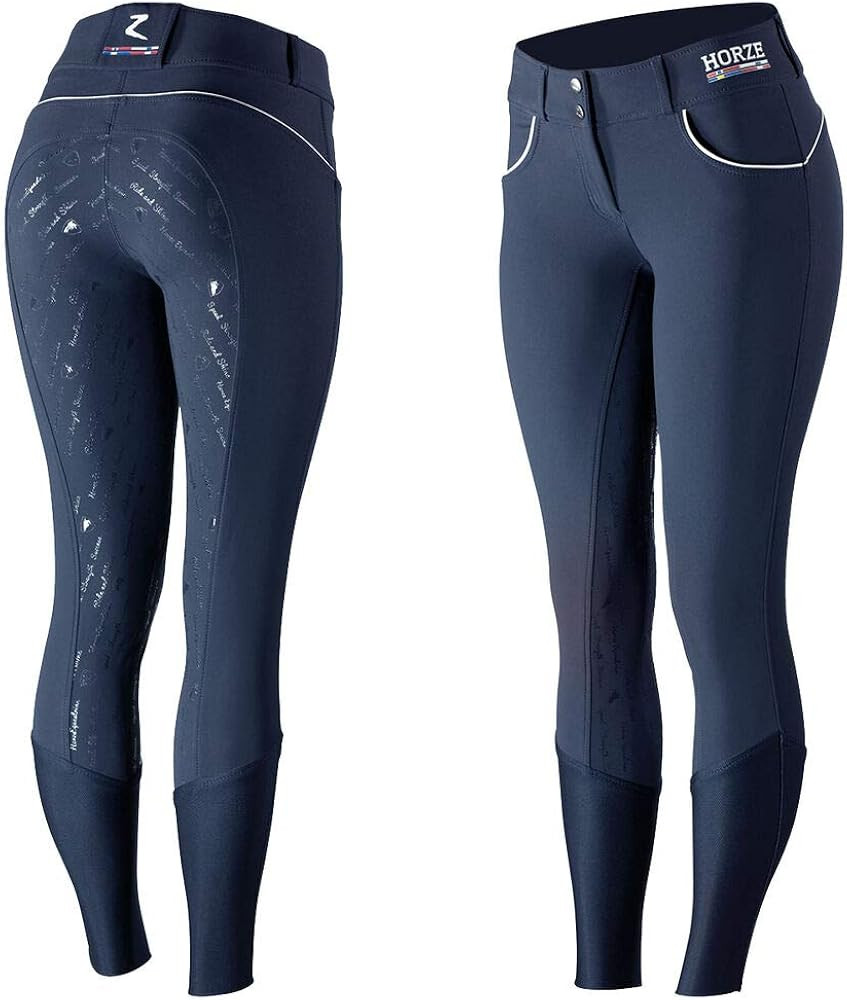 Nordic Performance Sporty Silicone Grip Full Seat Equestrian Horseback Riding Pants Breeches | Amazon (US)