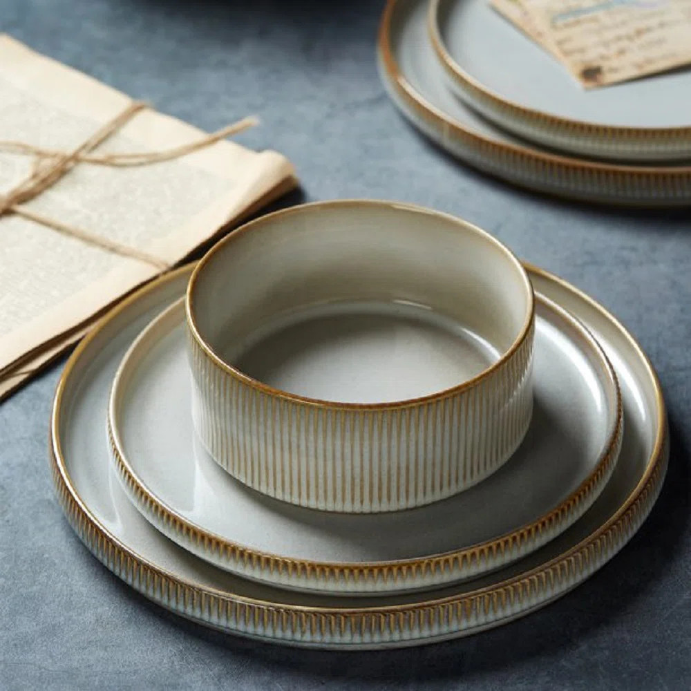Azal Stoneware Dinnerware Sets, Dish Set | Wayfair North America