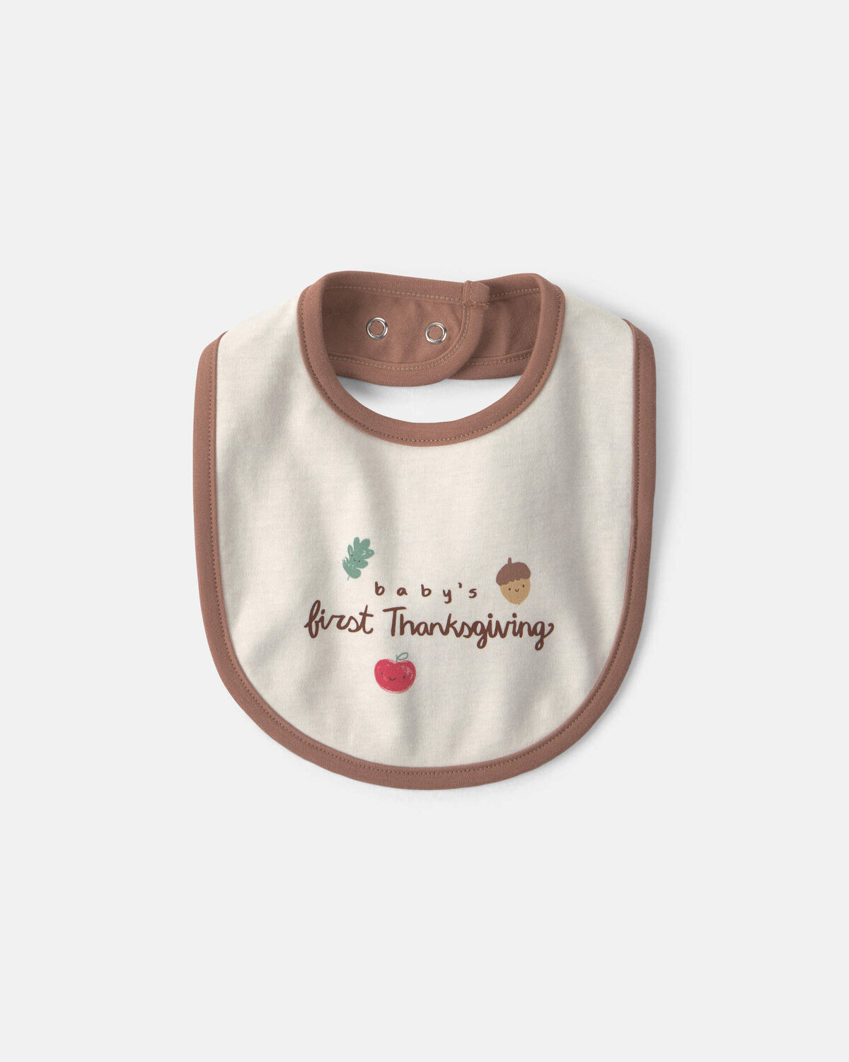Baby 'Baby's First Thanksgiving' 100% Cotton Bib - Cream | Carter's Inc