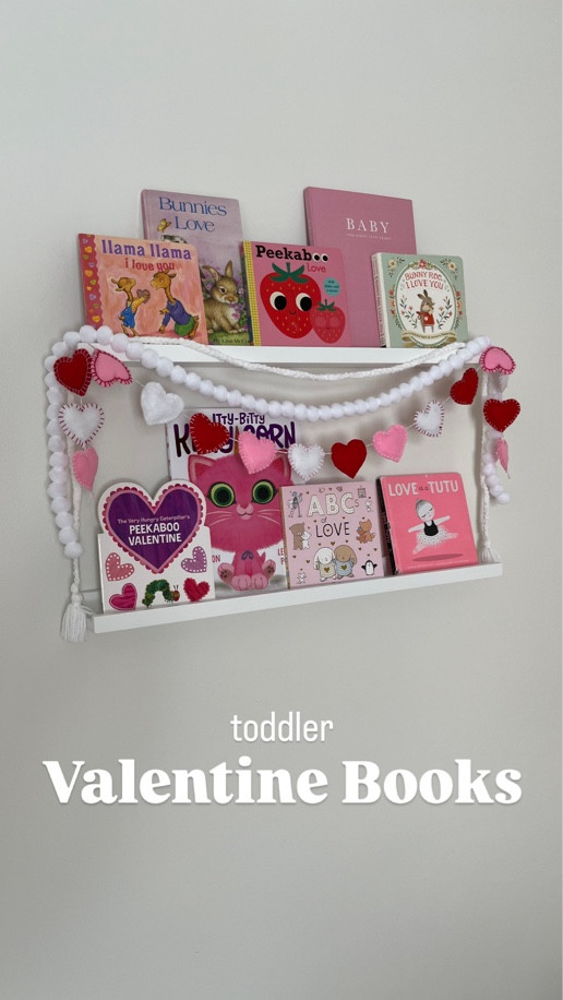 💕 Toddler Valentine books & bookshelf styling 💕 the garlands are diy but I linked some cute ones from Etsy!

Valentine’s Day, holiday, toddler books, kid books, heart garland, Valentine garland, white floating bookshelf 

#LTKKids #LTKValentine #LTKstorytime