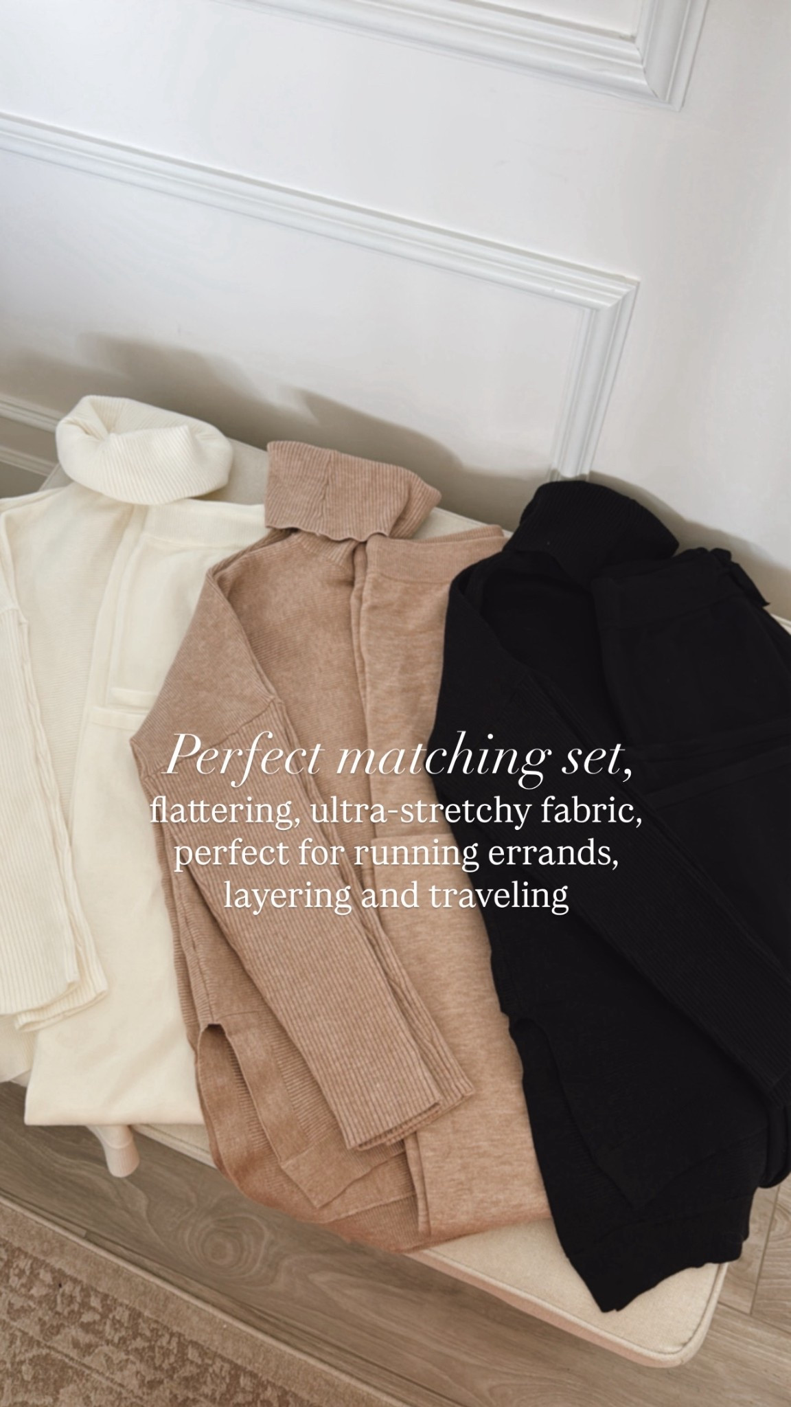 Perfect matching set flattering, ultra-stretchy fabric, perfect for running errands, layering and traveling

#LTKU #LTKSeasonal #LTKStyleTip