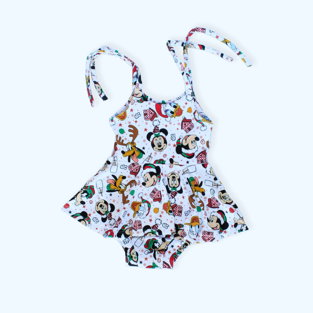 Christmas Skirted Bodysuit , Baby Girl Bummies, Disney Bodysuit Peplum, Baby Bummies, Baby Dress,... | Etsy (US)
