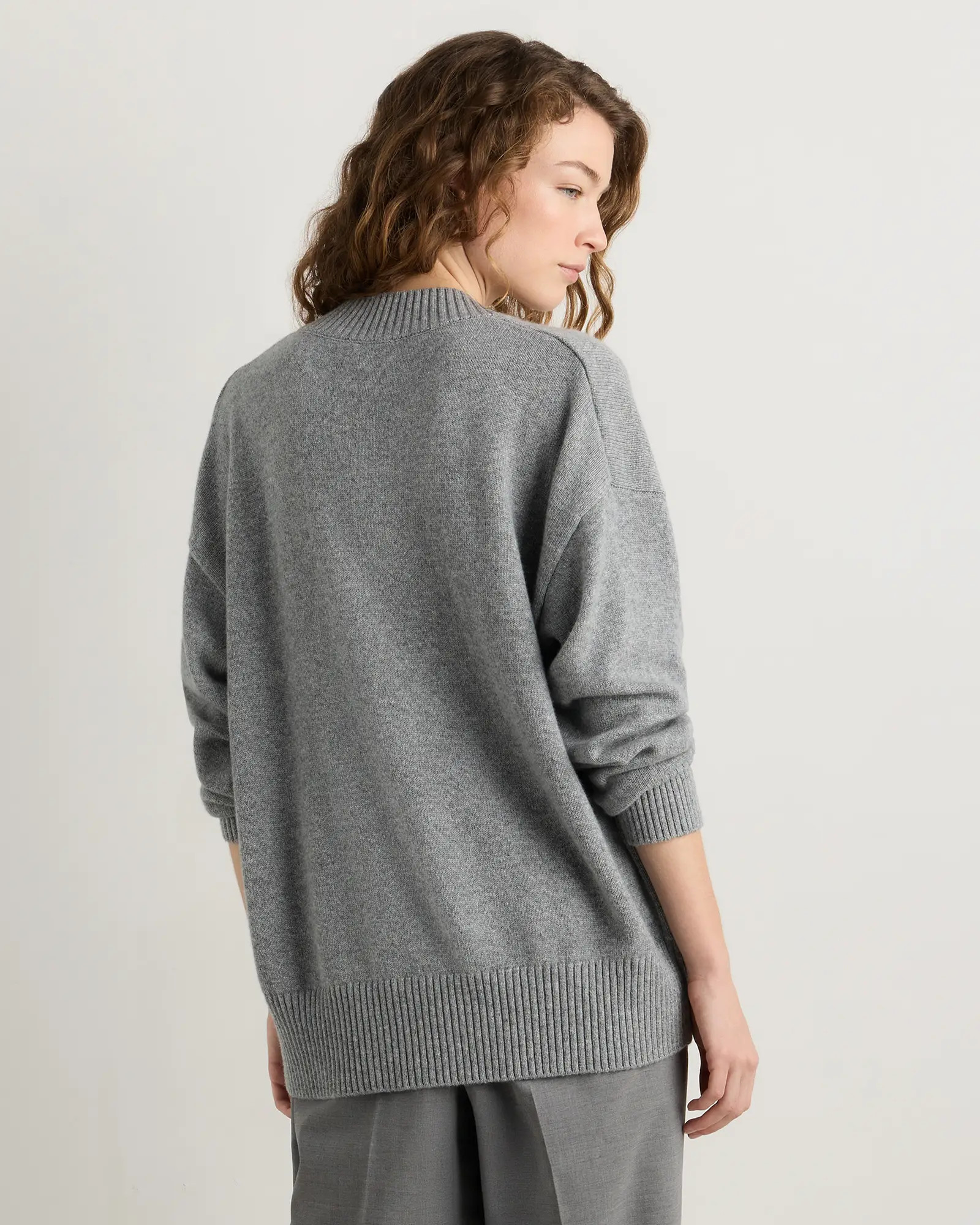 Mongolian Cashmere Oversized V-Neck Sweater | Quince